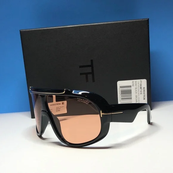 NEW Tom Ford Linden FT1094/S Sunglasses – Shiny Black / Brown – Full Packaging - Picture 6 of 14